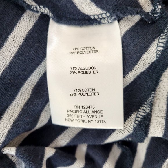 Jones New York Blue and White Striped Open Front Cardigan - Picture 4 of 5